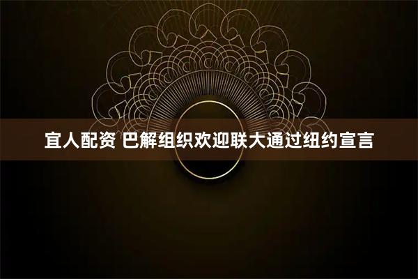 宜人配资 巴解组织欢迎联大通过纽约宣言